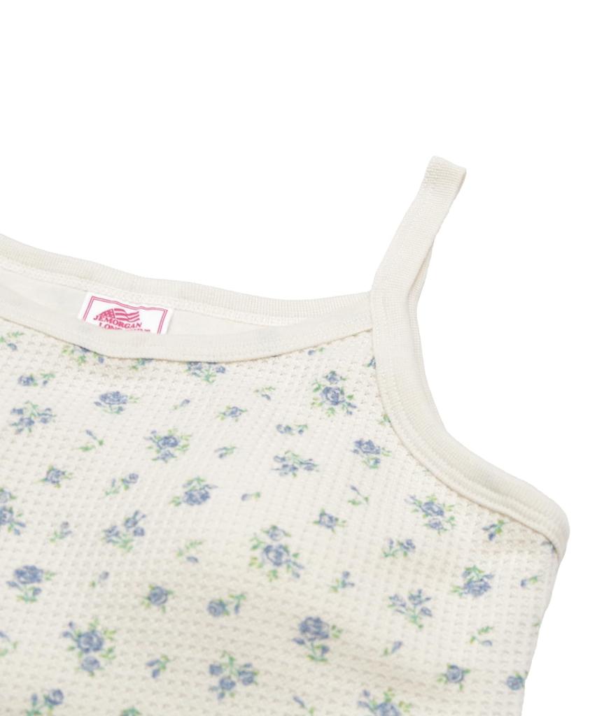 Morgan Waffle Floral Cropped Camisole In Sax J.E. Women's (Pack)