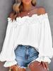 Relaxed Fit One Shoulder T Shirt With Ruffle Sleeves For Casual Wear