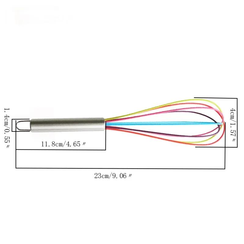 2025 1pcs Drink Whisk Mixer Egg Beater Silicone Egg Beaters Kitchen Tools Hand Egg Mixer Cooking Foamer Wisk Cook Blender for Drink Whisk