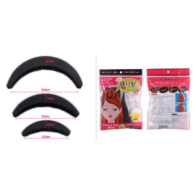 3pcs Hair Base Bump Insertion Tool Styling Volume Princess Styling Crescent Modelling Hair Paste