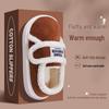 Women's Winter Cotton Velcro Slippers: 2025 New Style, Thick Sole, Velvet-Lined, Heel-Covered