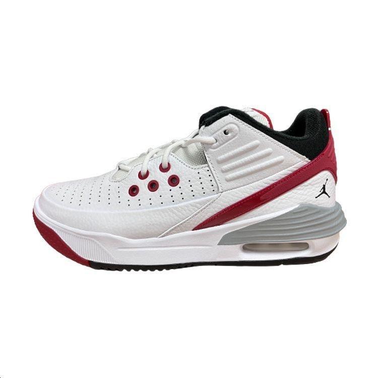 Air Jordan Max Aura 5 White Black Varsity Red Men s DZ4353-101 EU 41