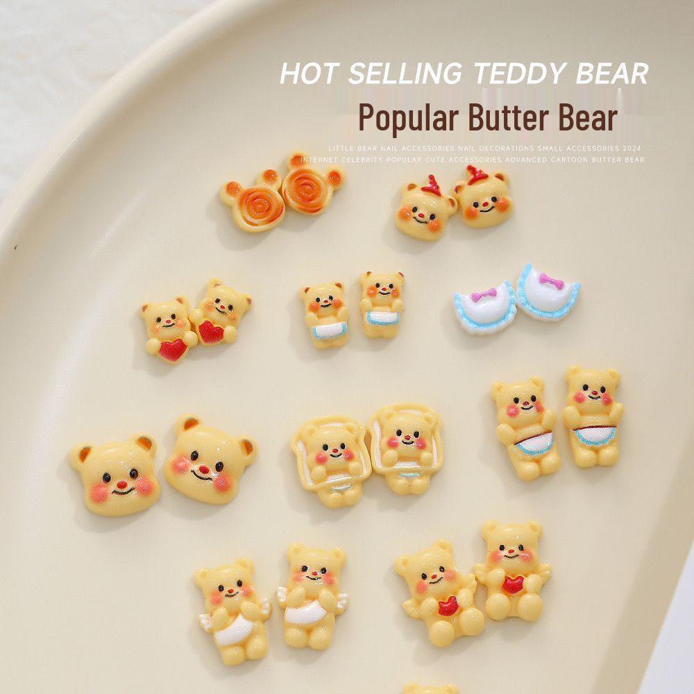 

Butter Bear 3D Cartoon Nail Art: Cute Japanese Style Mixed Decorations