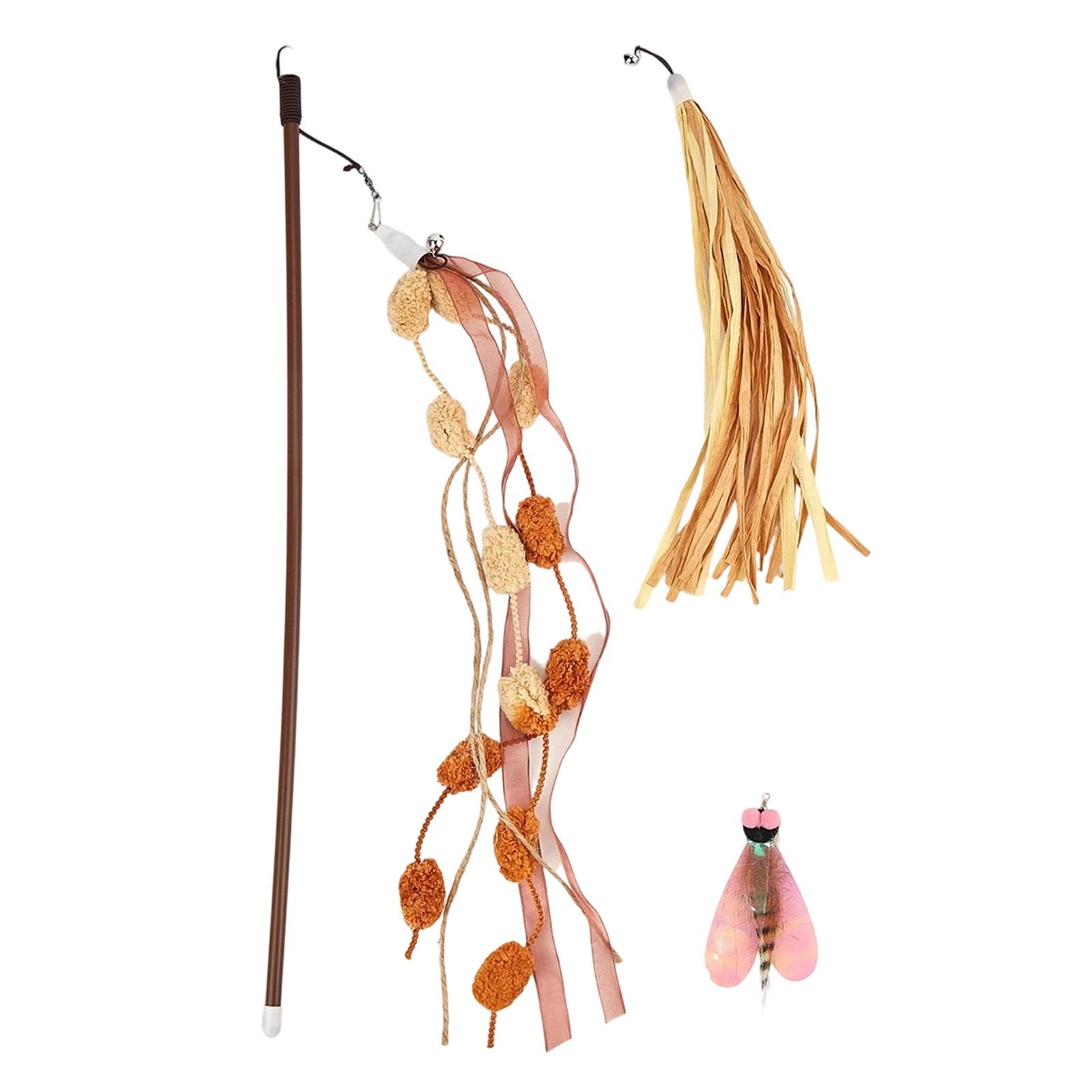 

Kisangel Interactive Toy Bell-Decorated Chick Teaser Pole Retractable Toy for Indoor Activity One Size