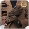 JIUMU Men's Winter Warm Sheepskin Touchscreen Gloves