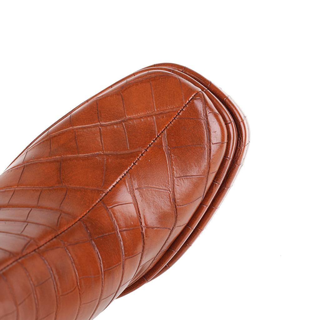 Krazing Pot PU Autumn Winter Shoes Super High Heels Stone Patterns European Design Platform Keep Warm Thigh High Boots