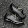 Fritidsskor Herrskor Fritidsskor i Läder Mode Retro Snörning Läderskor Designer Loafers Herr Lyx Zapatos Para Hombre