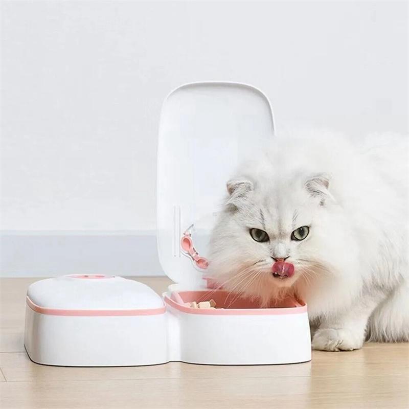 Automatic Pet Feeder For Cats And Small Dogs Dry Or Semi-Moist Pet Food Dispenser With 48-Hour Timer For Puppy Kitten Home Use