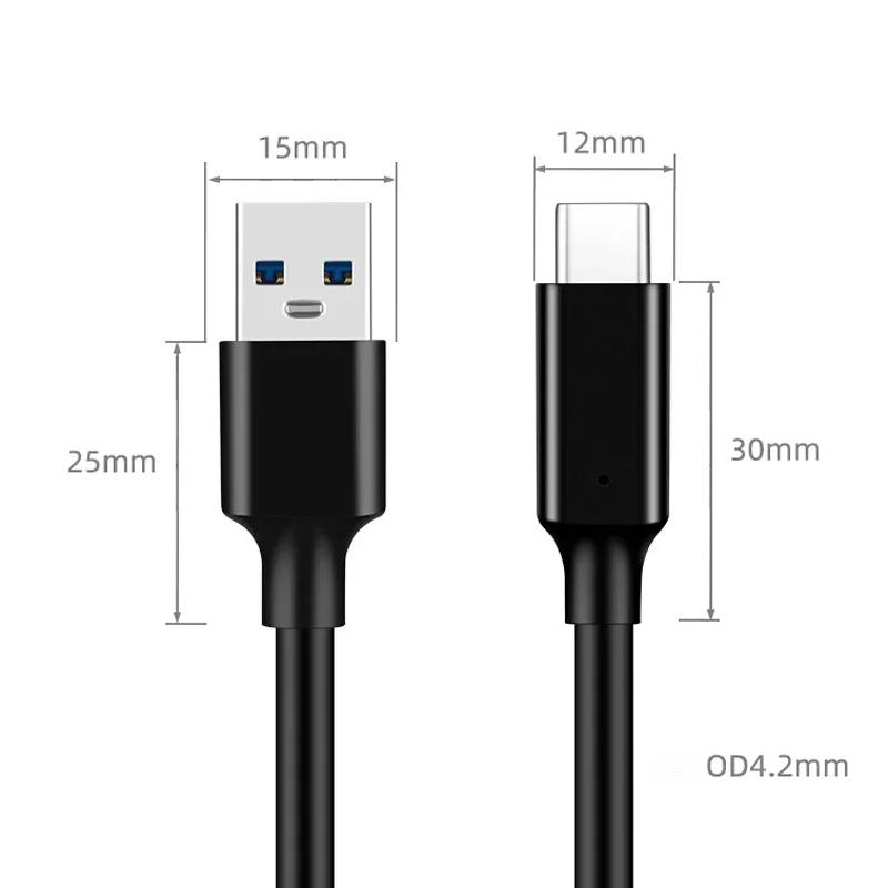 USB 32 Gen2 10Gbps Type A To USB C Cable 60W Fast Charging QC 30 Data Transfer for SSD Hard Disk Drive Adapter