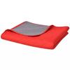 VidaXL Quilted Bedspread Double-Sided Red and Grey 220x240 Cm