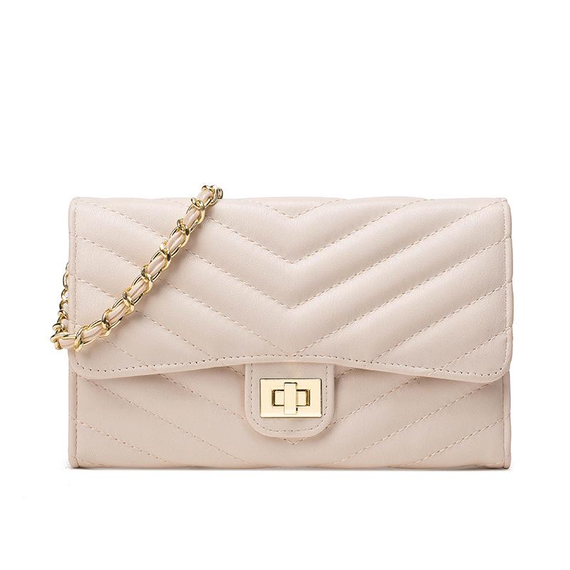 

Модная сумка-цепочка, одноплечевая сумка, сумка для телефона, мини-универсальная сумка через плечо 19.5x2.5x12.5cm бежевый