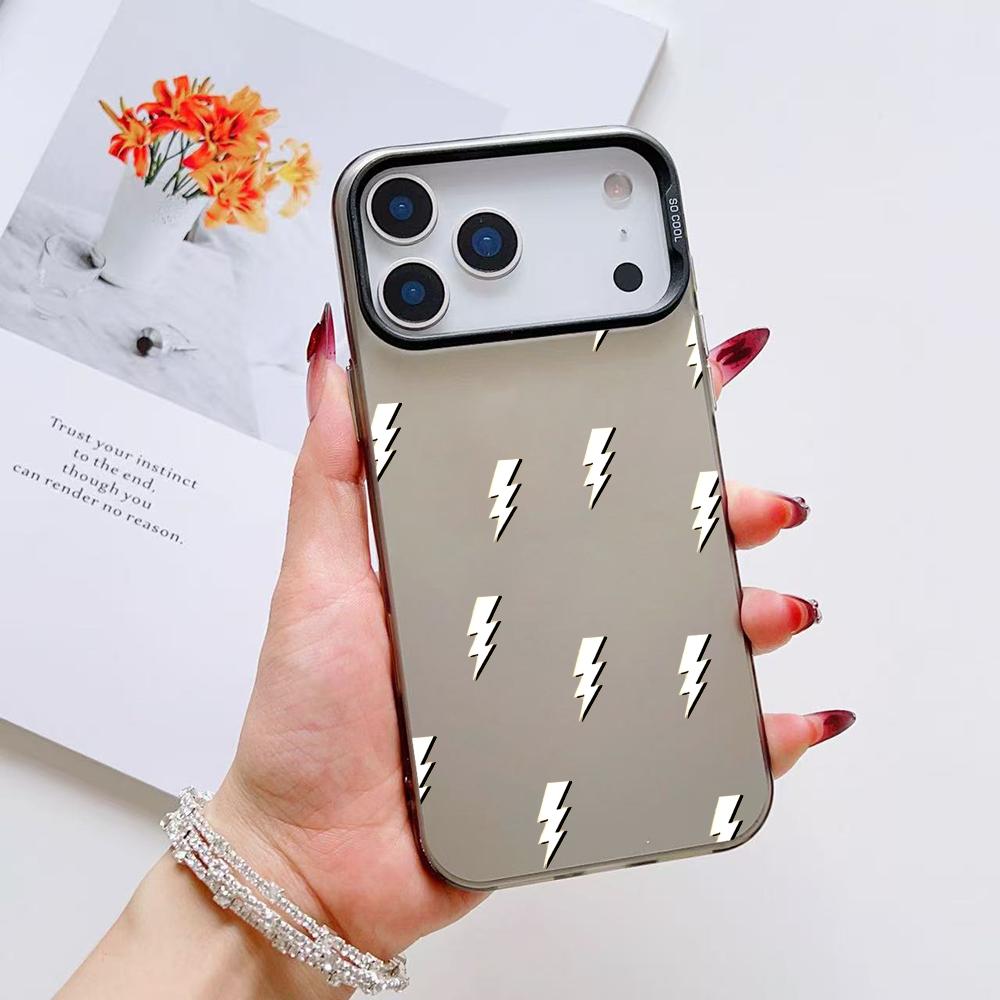 Fashion Flash Pattern Phone Case For iPhone 17 16 15 14 13 12 11 Pro Max Air Matte Laser Aurora Shockproof Funda
