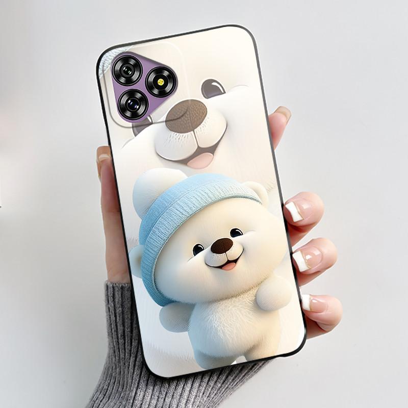For Oukitel C53 Case Luxury Cute Love Rabbit Funny Black TPU Soft Silicone Protective Phone Case For OukitelC53 C 53 Back Cover