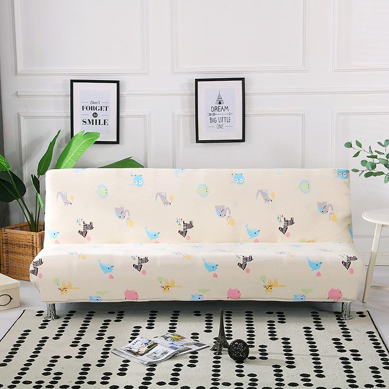 Copridivano Elasticizzato Copri Futon Senza Braccioli Stampato Copri Mobili Aderente Elastico Lavabile Copridivano Senza Braccioli Scudo Divano Pieghevole Copridivano