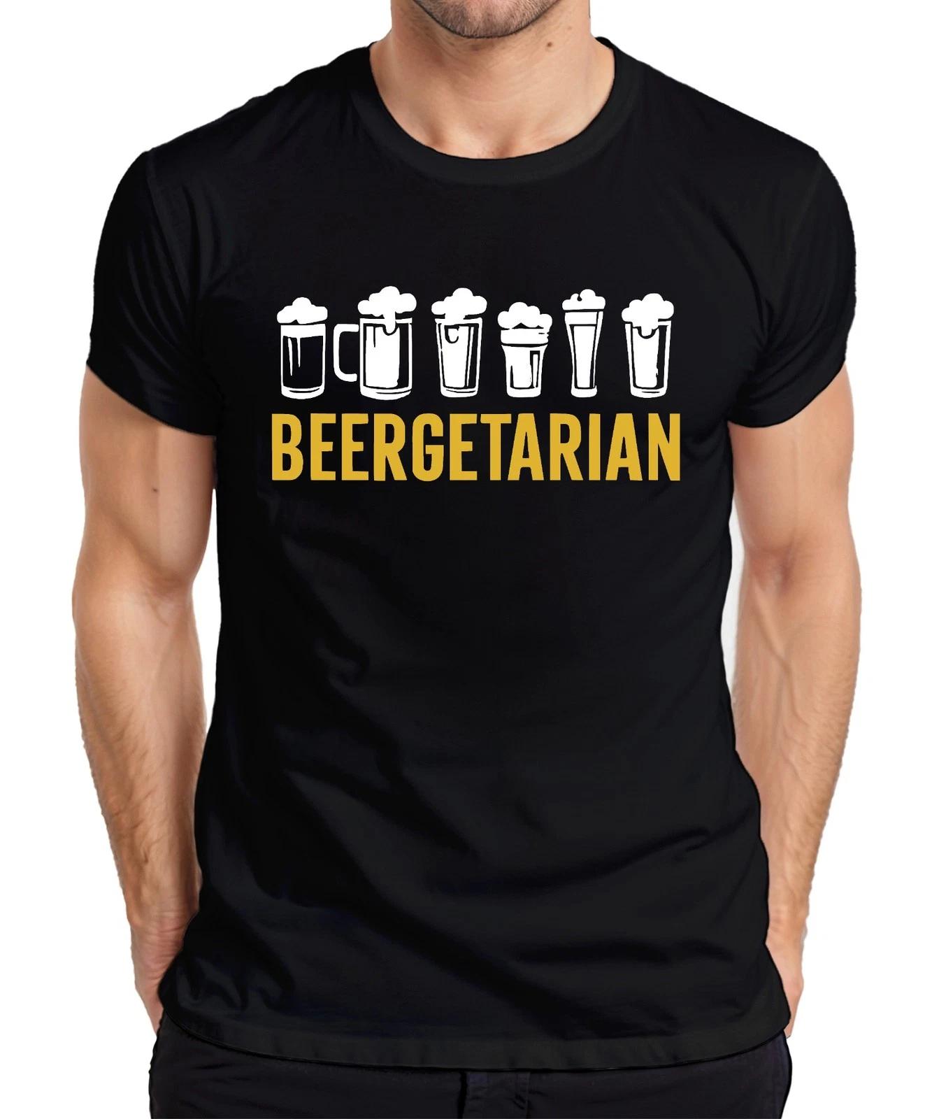 Beergetarian Bierliebhaber Geschenk Bierfan Craftbeer Kneipe Herren T-Shirt L