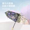 Small Fresh Hand Open Parasol Color Glue Sunscreen UV Protection Sun Umbrella Female High Value Weather and Rain Dual Purpose Folding Umbrella