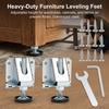 Adjustable Furniture Feet Leveling Pads for Cabinets Desks with Anti Slip Base