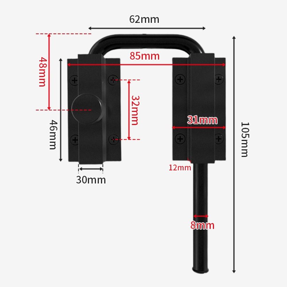 Hardware Stainless Steel Door Latch Lock Non Perforated 90/180 Degree Anti-theft Buckle Safety Thickened Door Bolts Garage