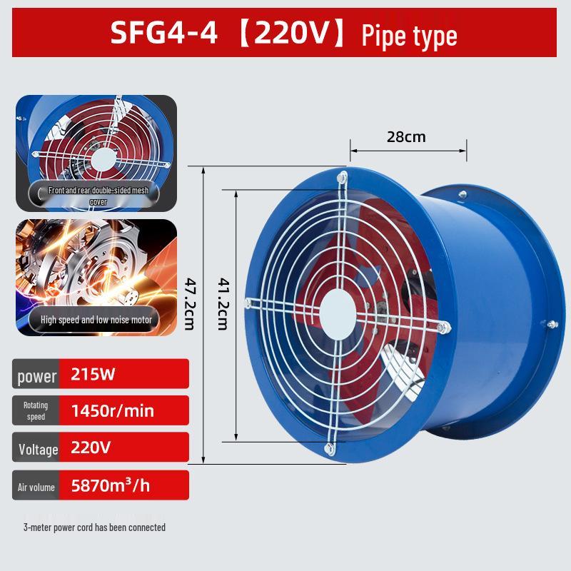 High-Power 380V Industrial Axial Ventilation Fan for Warehouses