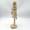 White Wood Nutcrackers Soldier, 25cm Traditional Christmas Decoration, Festival Tabletop Figurine