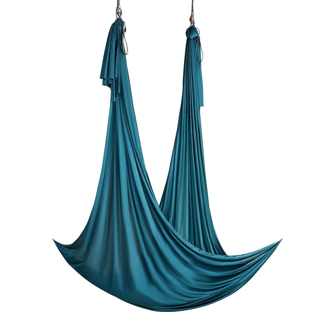 Aerial Silk & Yoga Swing, 11 Yards, Aerial Yoga Hammock Kit with 100gsm Nylon Fabric, Full Rigging Hardware & Easy Set-up Guide, Antigravity Flying