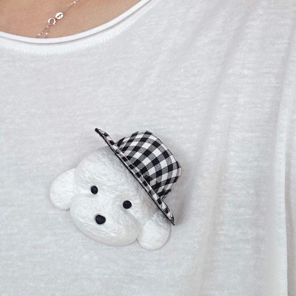 New Gentleman Dog Brooch: Hat, Bichon, Flower, Clog & Shoe Buckle Ornaments