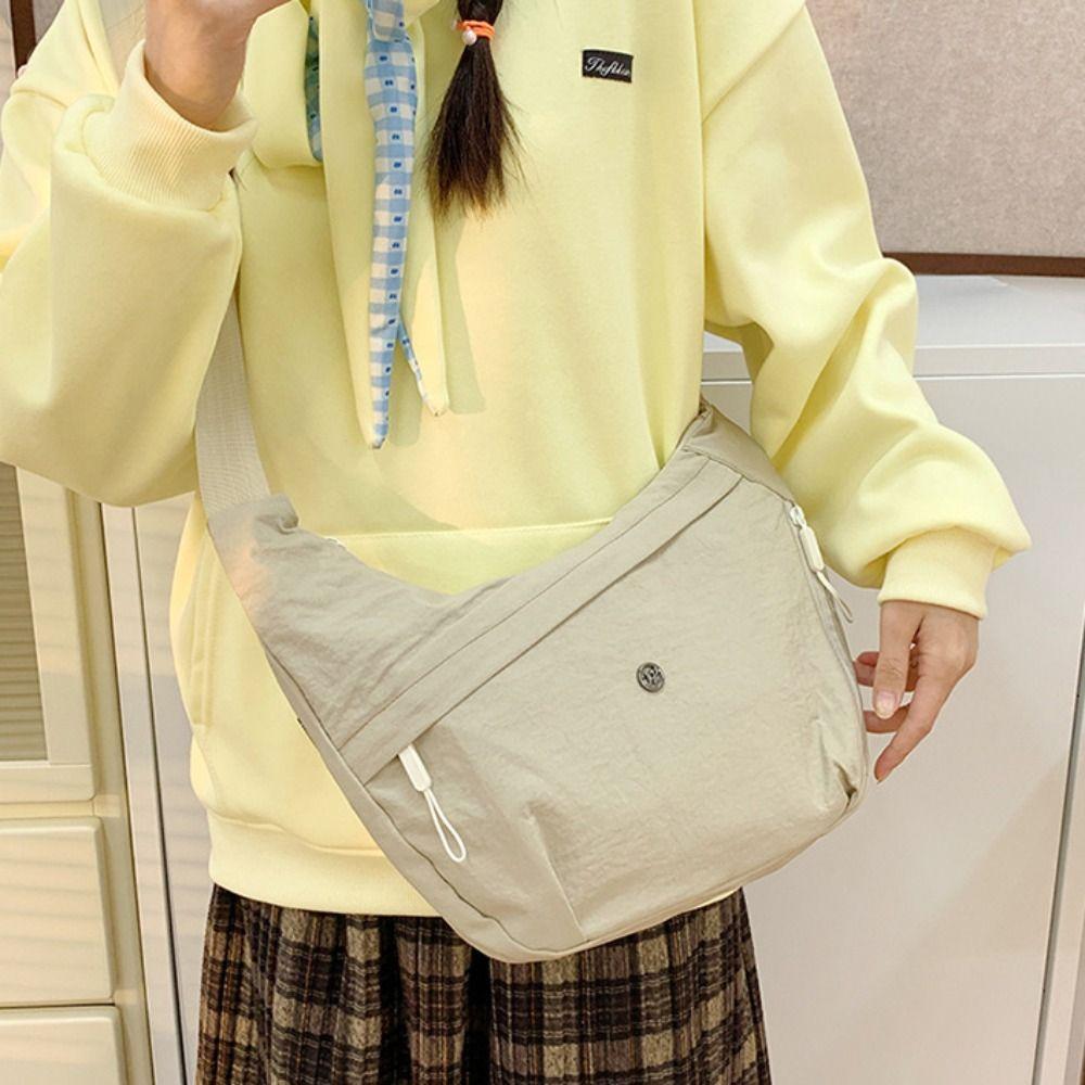 Canvas Nylon Crossbody Bag Korean Style Dumpling Bag Casual Oxford Cloth Shoulder Bag Travel