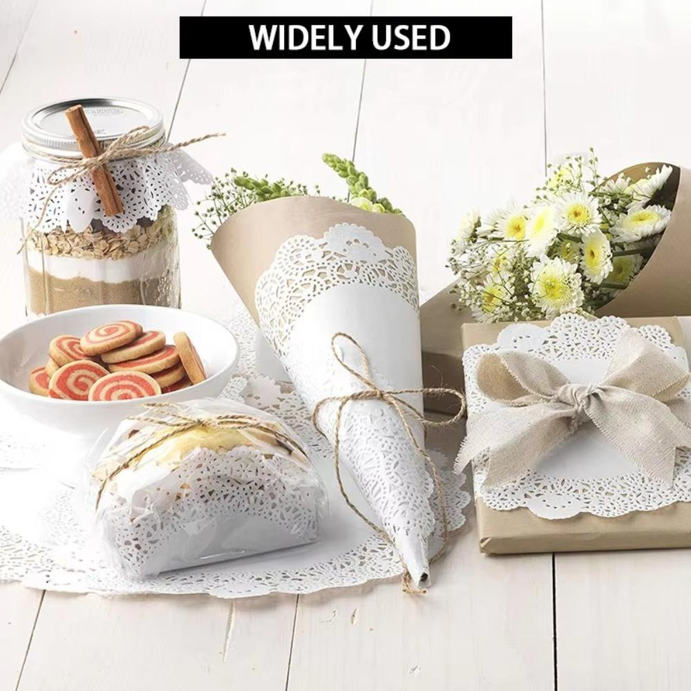150pcs Lace Doilies Baking Paper Multi-function Placemats New Table Decoration Mat