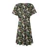Women's Summer Dress Loose Beach Vacation Casual Deep V Neck Short Sleeve Dress Elegant Dress