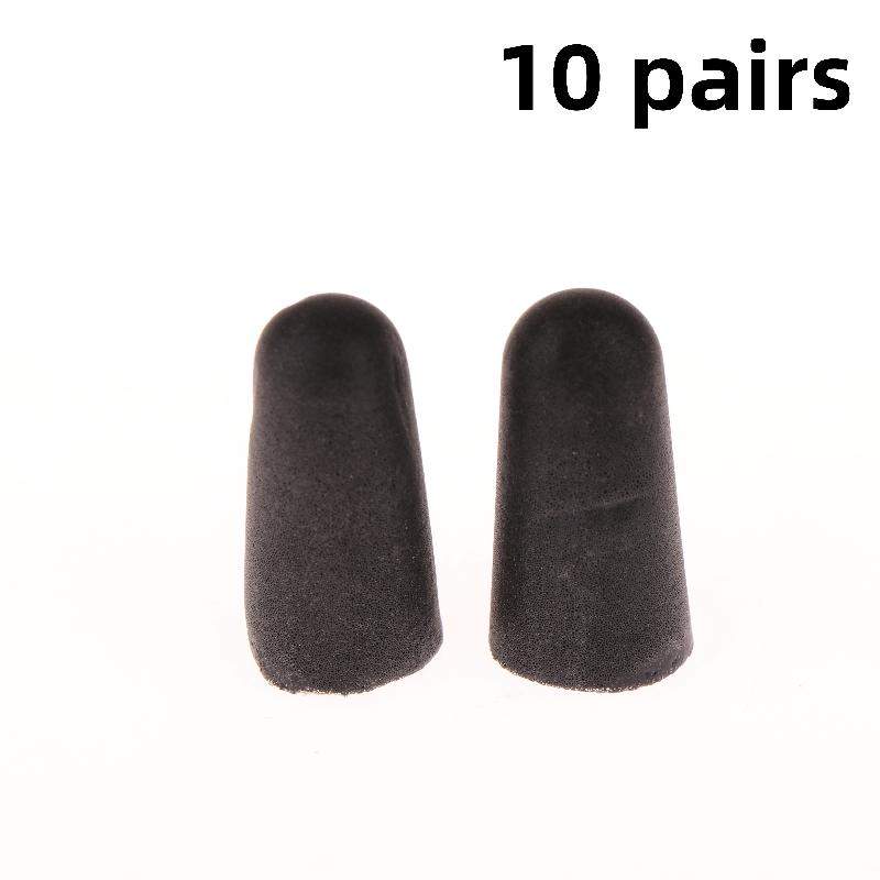 10Pairs Soft Foam Ear Plugs Reusable Noise Reduction for Work Study Sleep Travel Aircraft Anti Noise Ear Care Ear Aid