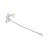 Multi Colored Flowers Wind Spinner with 3 Flowers Green Leaves Eye Catching Large Windmill for