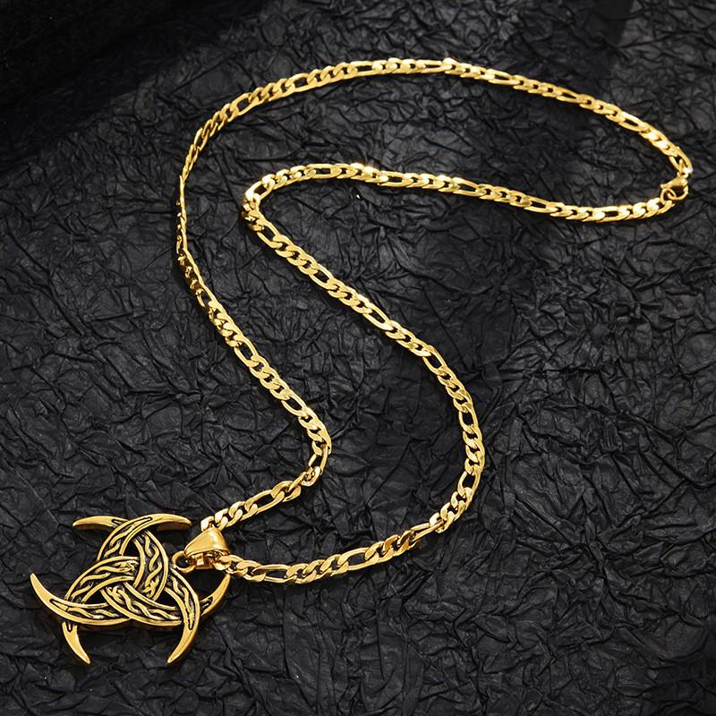 Titanium Fashionable Steel Necklace With Eyecatching Biohazard Charm Suitable For Students And Trendy Gift Giving