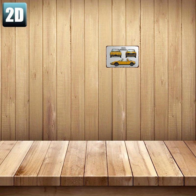 [2D Flat] 1pc Matra M530 LX Vintage French Sports Car Metal Tin Sign - Matra Racing Decor with Open Hood, Retro Garage, for Man