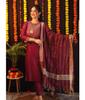 Party Wear Women Wool Kurti Pant Dupatta Set Indian Bollywood Top Tunic Kurti Salwar Suit
