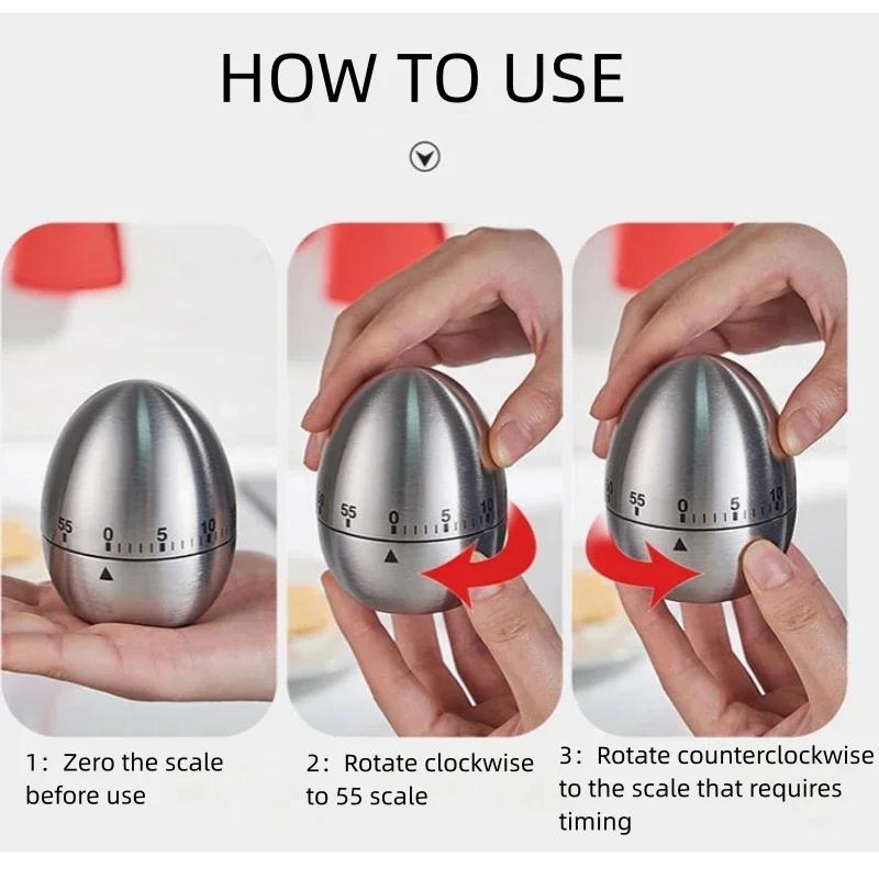 2025 New Mechanical Timer Kitchen Device Gadget Sets Egg Boiling Cooking Countdown Temporizador Cocina Minuteur Cuisine YUZI