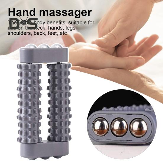 Handheld Roller Massager Portable Travel Muscle Fatigue Pain Relief Palm Acupoint Deep Tissue Relaxation Physical Therapy Spiky Massage Stick