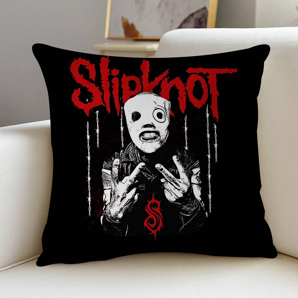 Rock Band S-Slipknot Logo Kissenbezug Toon Geschenk Kissenbezug Schlafzimmer Zuhause Sofa Stuhl Sitz Dekor Kissenbezug