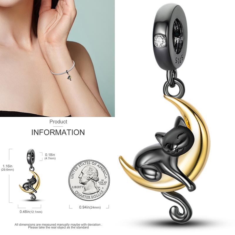 Charms Bead Copper Starlit Sky Moon Sun Earth Universe Charm Fit Bangle Bracelet Necklace Diy Jewelry