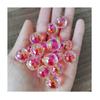 Transparent Color Football Beads AB Round Acrylic Beads Straight Hole Loose Beads  DIY Bracelet Jewelry Making