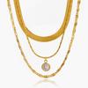 Light Luxury High-end Three-layer Zircon Necklace Jewelry Stacked Collarbone Chain