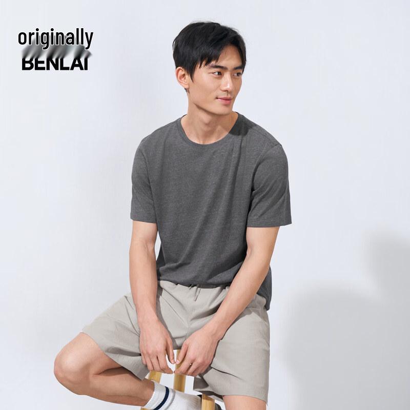 Benlai Men s Snowflake Yarn Round Neck Short Sleeve T-Shirt BRA450015 S