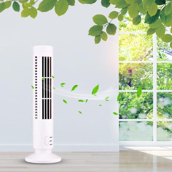 Home Office Mini Bladeless 2 Speed Electric USB Desktop Air Cooling Tower Fan