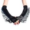 Musical Lady Long Gloves Stretch Stage Dance Mittens Costume Fringe Tassel Gloves  Girls