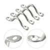 4Pcs Handle 5mm Stainless Steel Wire Eye Strap Boat Marine Tie Down Fender Hooks Canopy Cable Eyes Straps