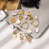 Natural Freshwater Pearl Earrings, Light Luxury High-end Stainless Steel Studs, Irregular Pearl Jewelry