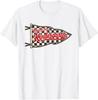 Racing Into Kindergarten Retro Checkered Flag Back To School T-Shirt