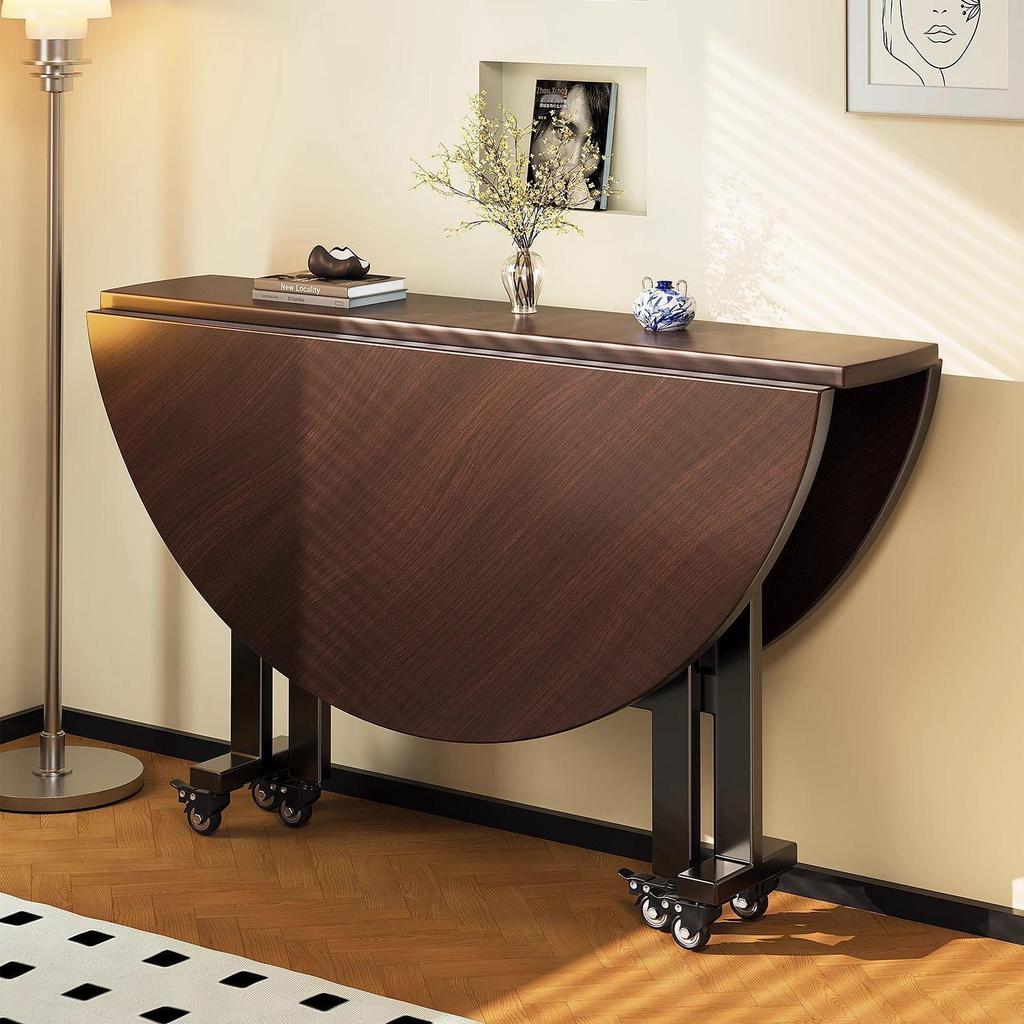 Foldable Large Round Dining Table for 10 - Ideal for Small Apartments, Homes, Restaurants, and Living Rooms