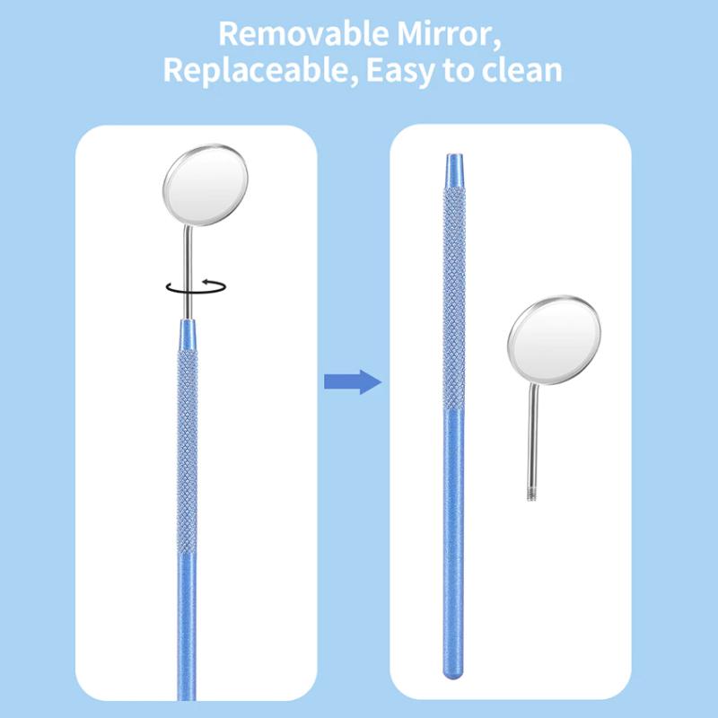 Dental Mouth Mirror with Handle Stainless Steel Oral Cavity Mirror Dental Oral Care Mirror Dental Lab Tools