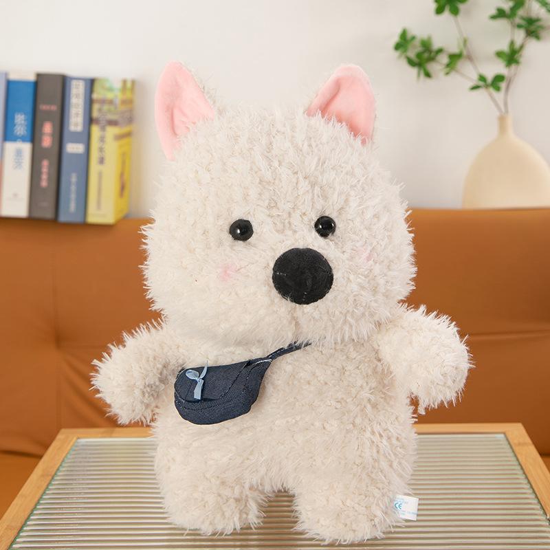 

West Highland Puppy Plush Backpack - Cute Comfort Doll for Kids 25cm (0.15kg)