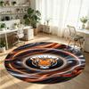Hull City Football Printed Round Crystal Velvet Rug Soft Non Slip Floor Carpet For Bedroom Holiday Gift